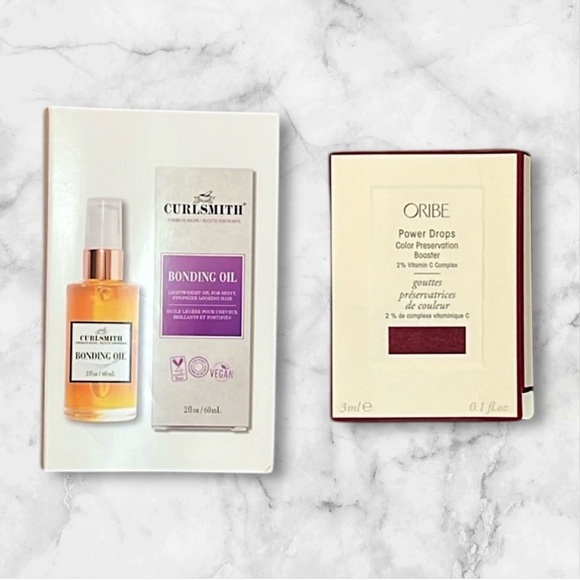 NWT 2 pc Hair Set ORIBE Power Drops Color Booster 3 ml and CURLSMITH Bonding Oil - Picture 1 of 16